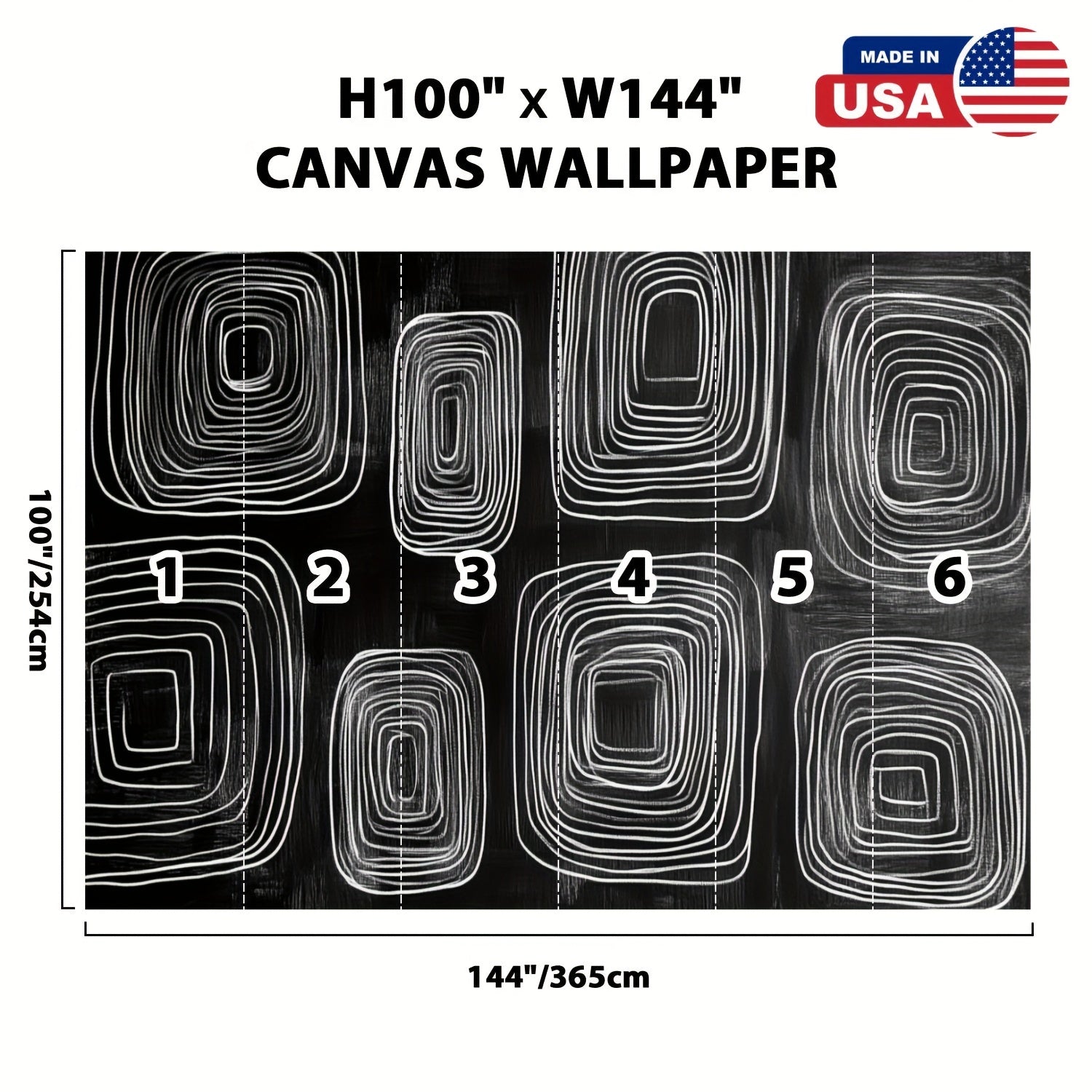 Modern Black and White Abstract Wallpaper 100x144