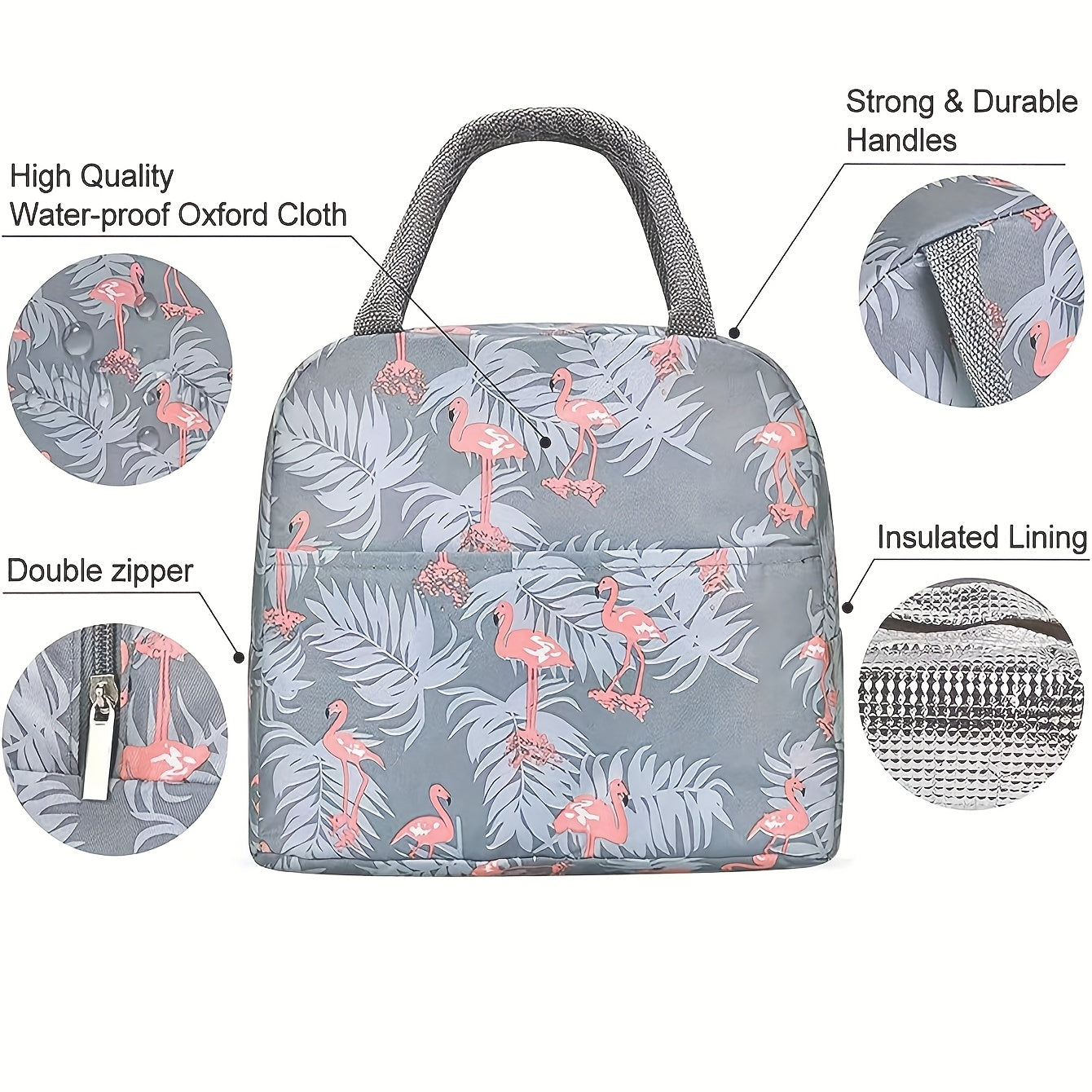 Túi Giữ Nhiệt Xương Rồng Xanh Xám Thời Trang