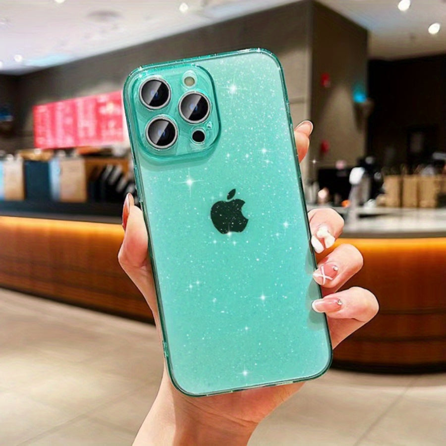 Ultra-thin, flexible, shockproof glitter iPhone case