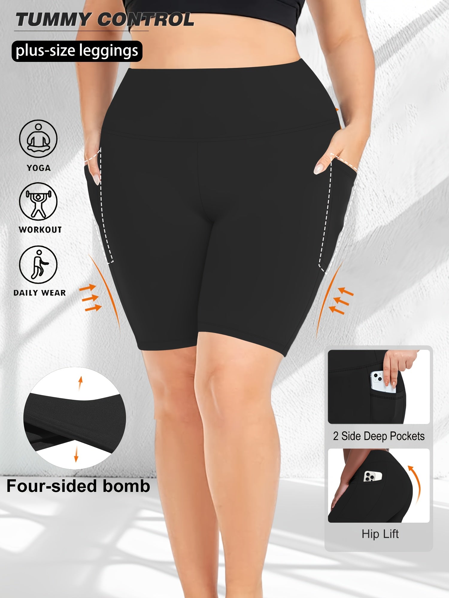 6pcs Women'S High-Waist Yoga Capri Pants Set, Breathable, Zero-Pressure Shaping, Smart Anti-Roll Hem, 3D Tailoring, Hidden Side Pockets, Fitness Yoga Running All-in-One - Daisan Mart