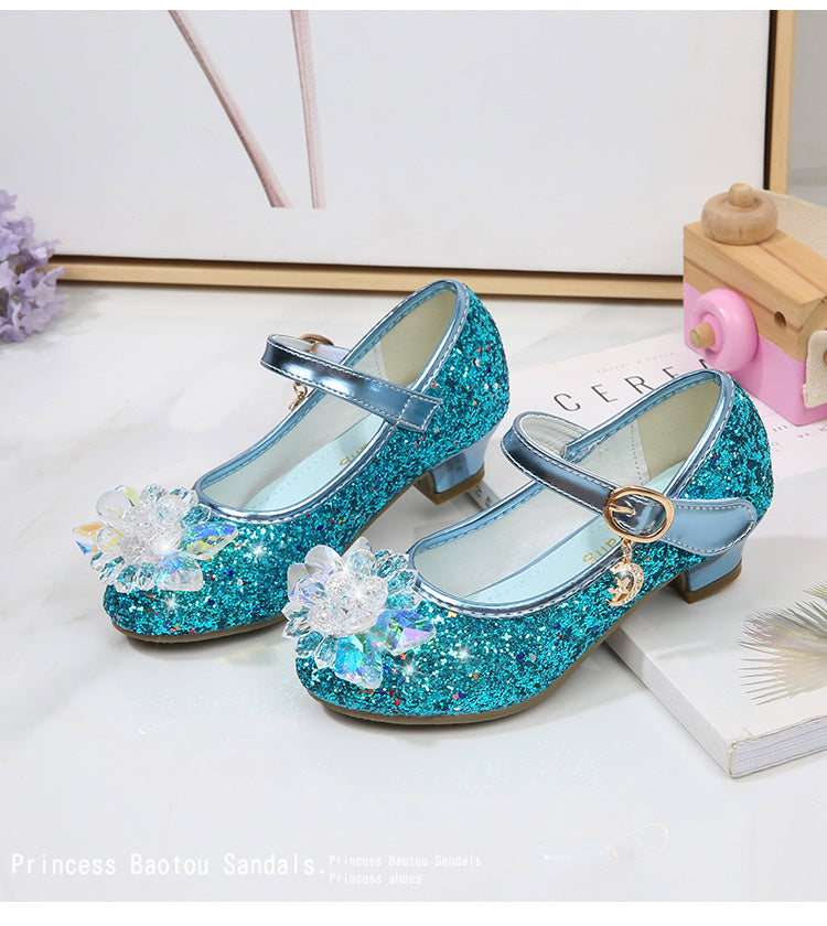 Elsa High Heels Sparkling Floral Feminine Party Shoes