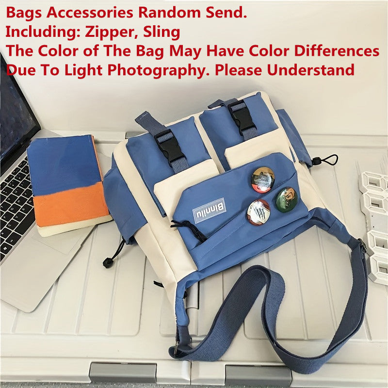 Harajuku Nylon Crossbody Bag Multi-Function for Men and Women