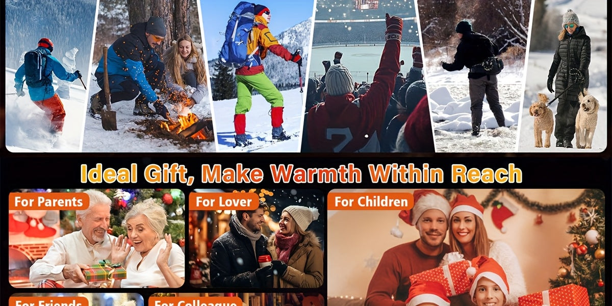 Pair of 36H Rechargeable Electronic Heating Bags, Convenient Gift