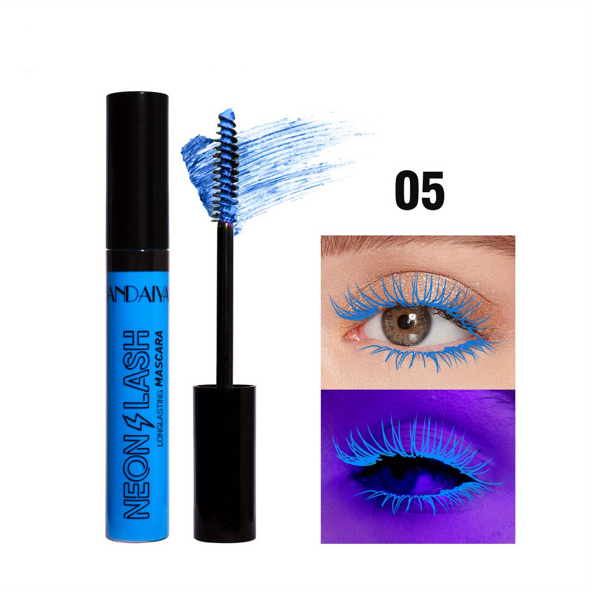 Mascara Neon 6 Màu UV Dạ Quang Chống Lem Lâu Trôi - Daisan Mart