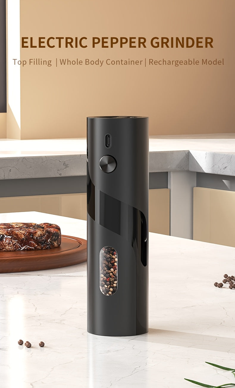Convenient 2-piece LED automatic electric salt and pepper grinder set