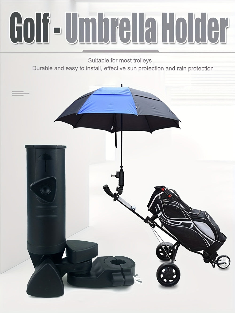 Multi-Function Umbrella Holder for Golf Bags &amp; Bicycle Strollers