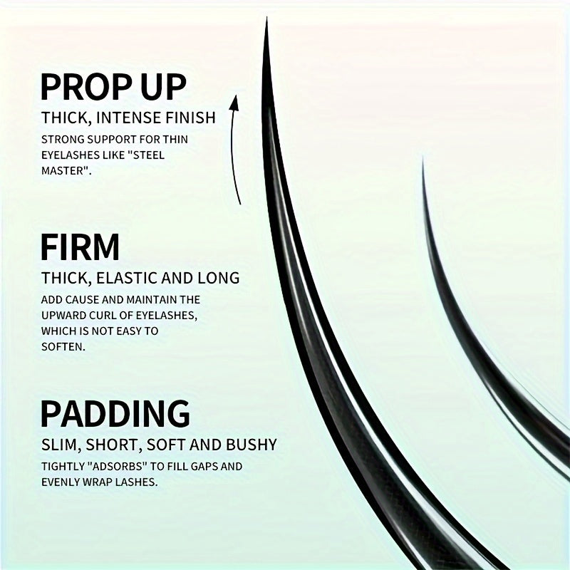 4D Thick, Curled, Long-Lasting Mascara - Set of 3 Premium Olive Brushes