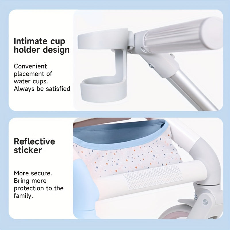 360° compact travel stroller, reclining back, for babies 23kg