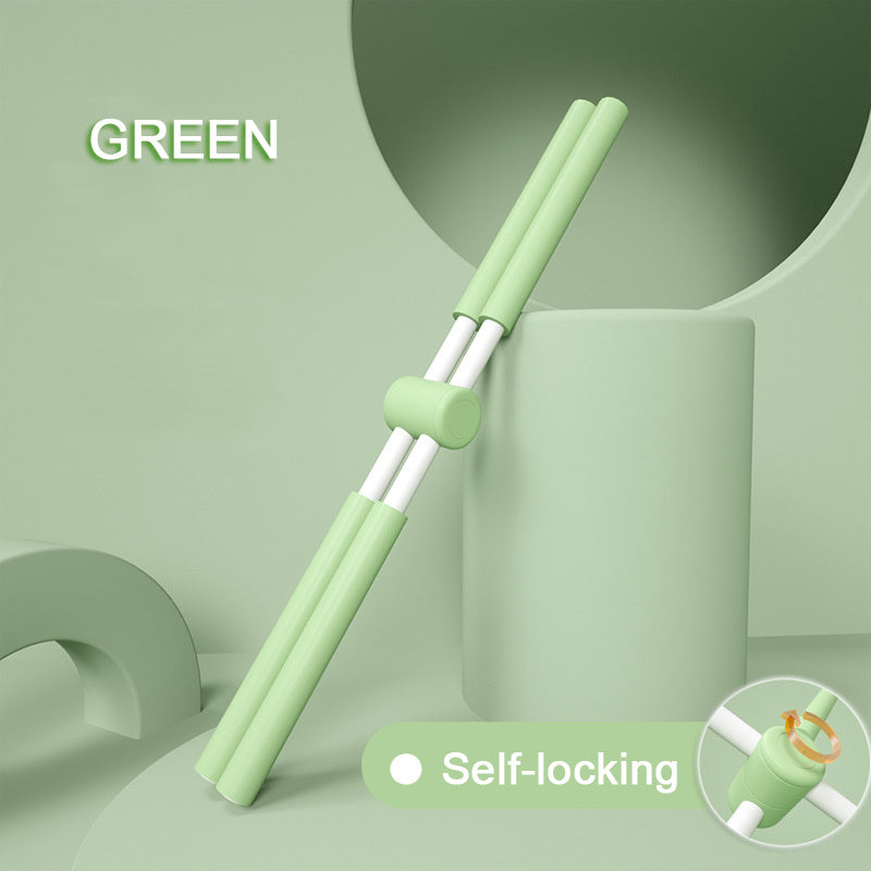 Adjustable Yoga Sticks for & Humpback Syndrome - Portable Stretching Pole with Extendable Length (Pink/Green/Blue) - Ideal for Scoliosis Treatment, Spinal & /Travel - Daisan Mart
