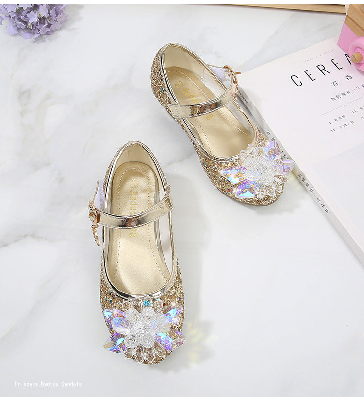 Elsa High Heels Sparkling Floral Feminine Party Shoes