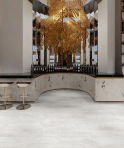 Dong Tam 80×80 white gray marble pattern matte glazed tiles GRANITE 8080ROME002-H+