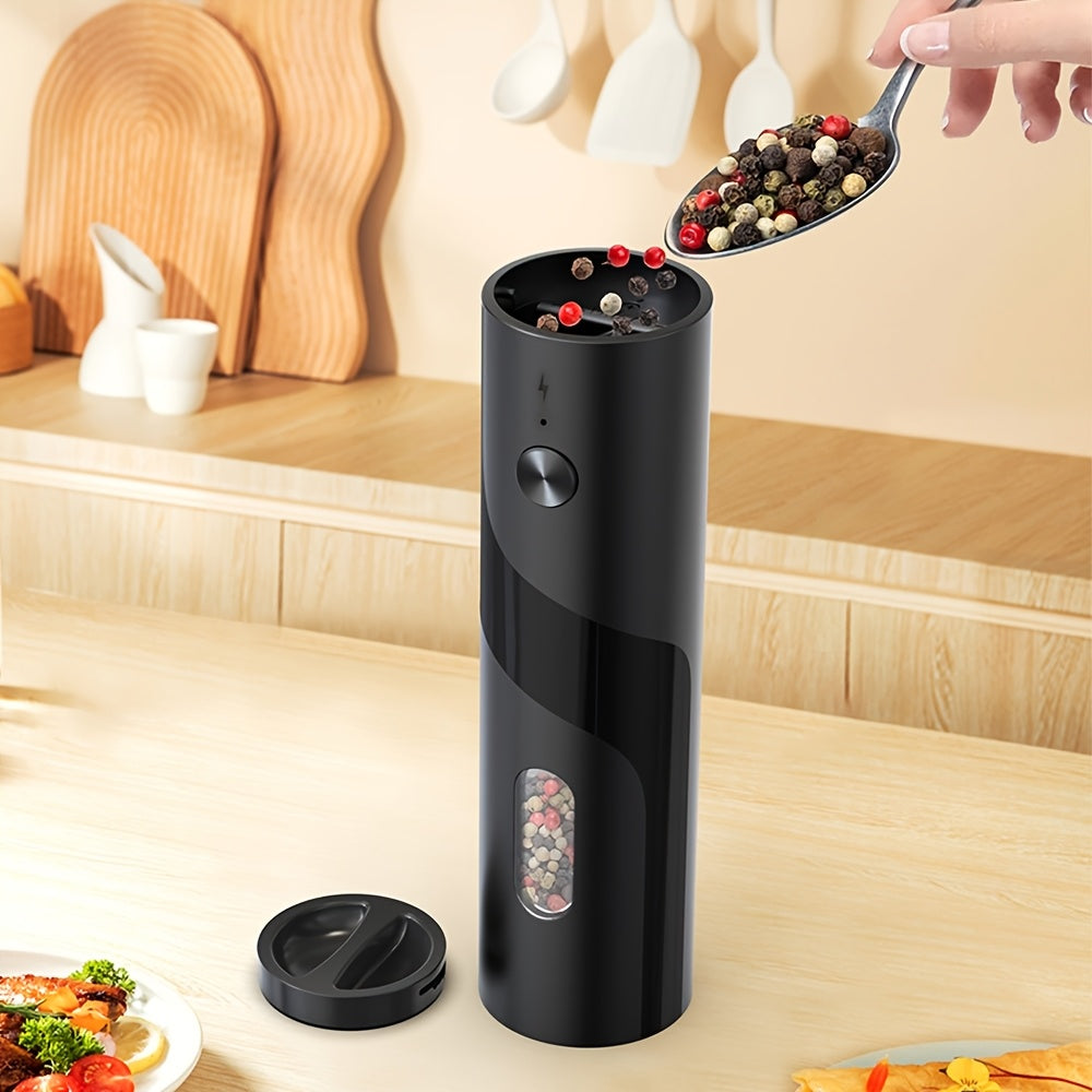 Convenient 2-piece LED automatic electric salt and pepper grinder set