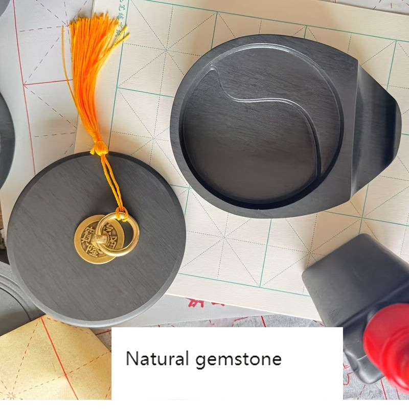 Traditional Inkstone Set with Pen - Anti-Evaporation