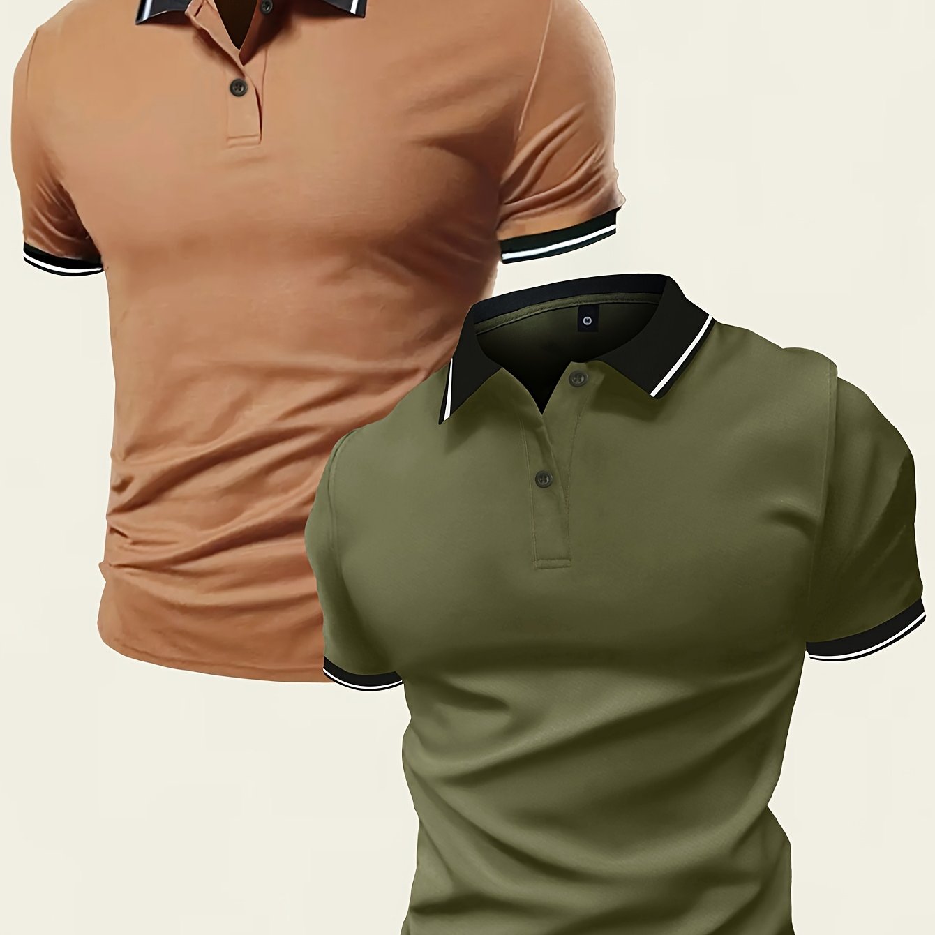 Áo Golf Nam Thoáng Khí 2 Chiếc - Cổ Chữ V Ngắn Tay