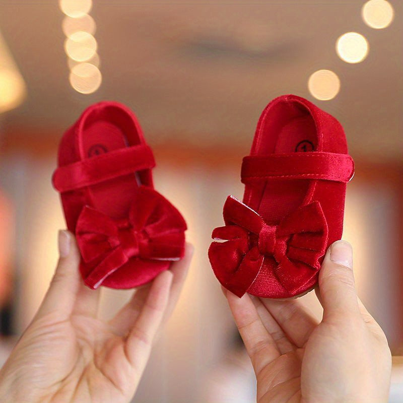 Cute Bow Doll Shoes For Baby Girls To Walk