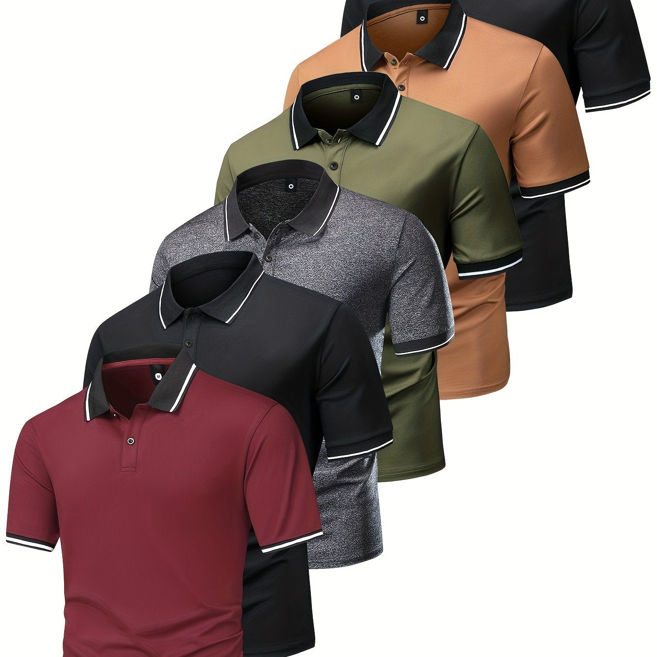 Set of 6 Men's Polo Shirts - Fashion, Sports &amp; Streetwear