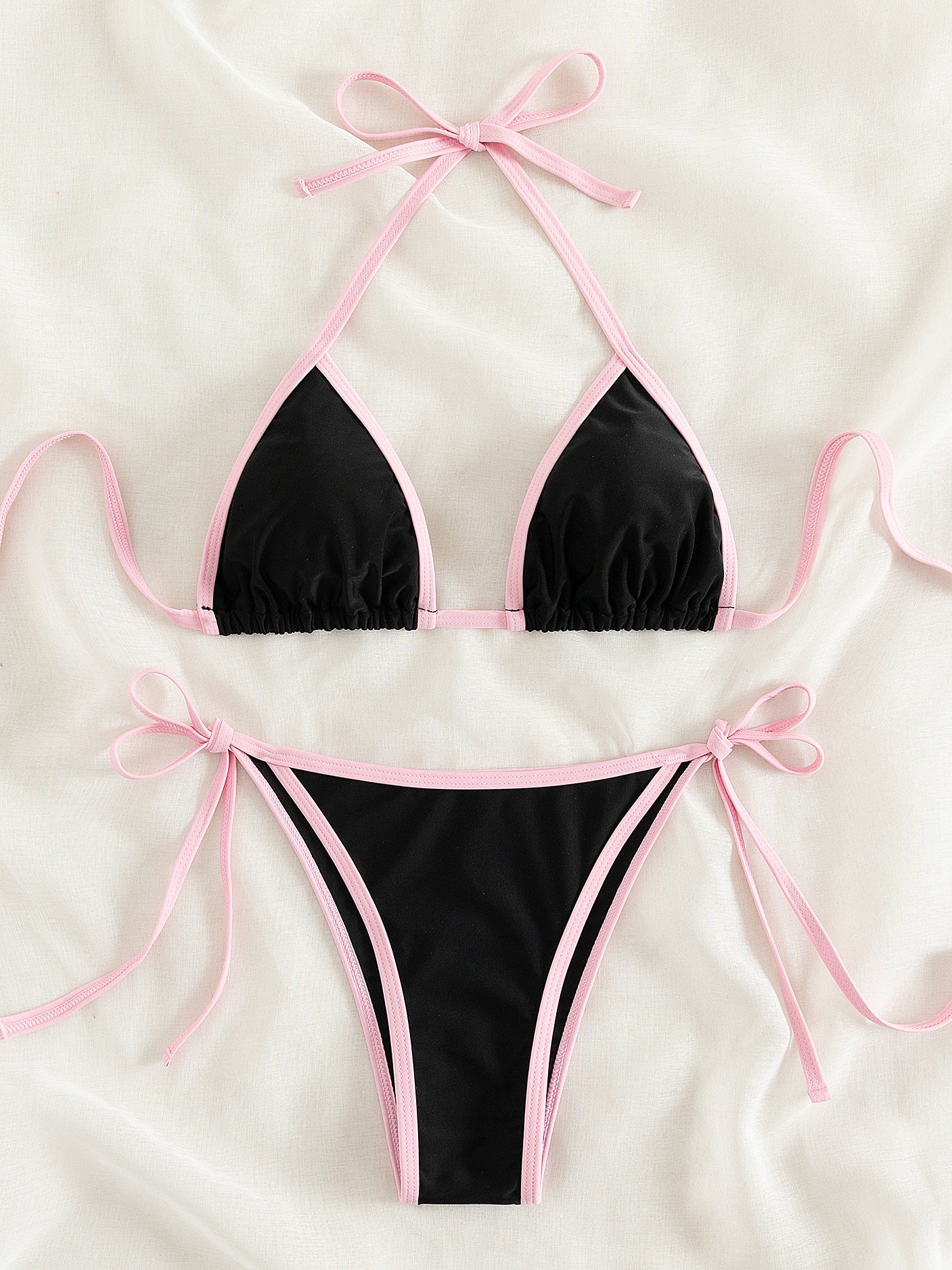 Bikini Hai Mảnh Viền Nổi Thắt Nơ Quyến Rũ Nữ - Daisan Mart