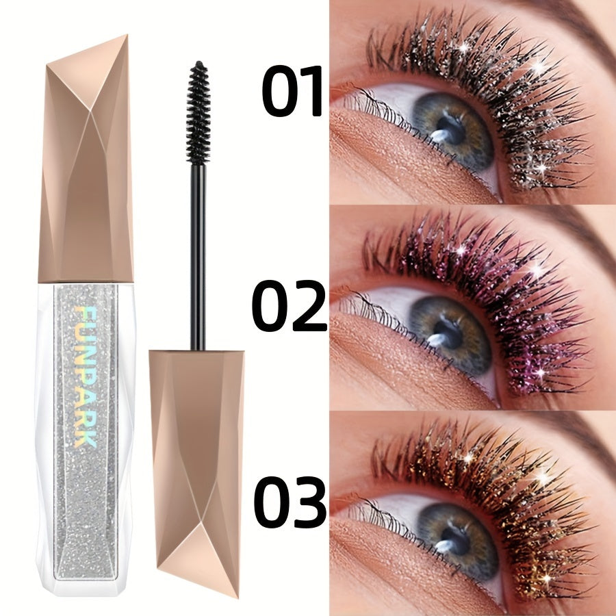 Diamond Long Curled Lashes - Smudge-Proof Glitter Mascara