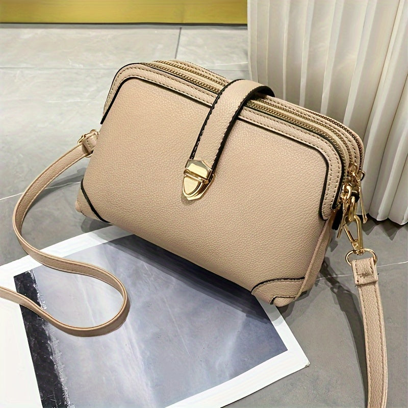 Faux Leather Fashion Handbag - Feminine Style