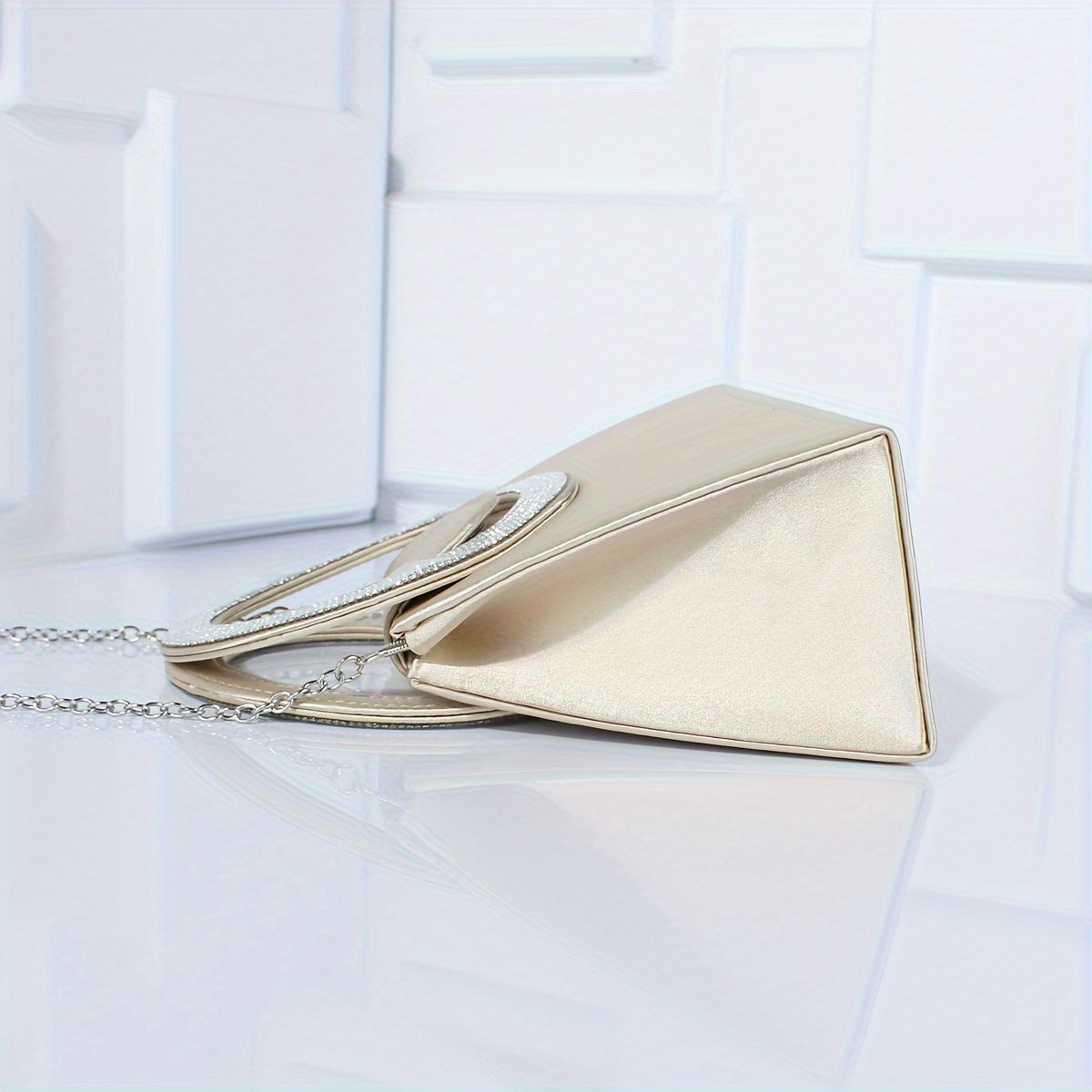 優雅高端水鑽晚會舞會單肩斜挎鏈條包，女士優雅手提包，女士派對包，女士優雅包，特殊場合錢包，正式活動手拿包，迷人斜挎包