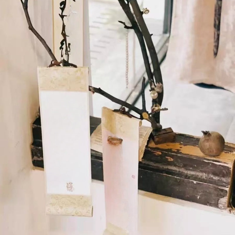9 blank small scrolls, calligraphy scrolls, traditional Chinese paintings and ancient-style calligraphy and painting pendants, painting Xuan paper, small home pendants, decorative small items, creative gifts