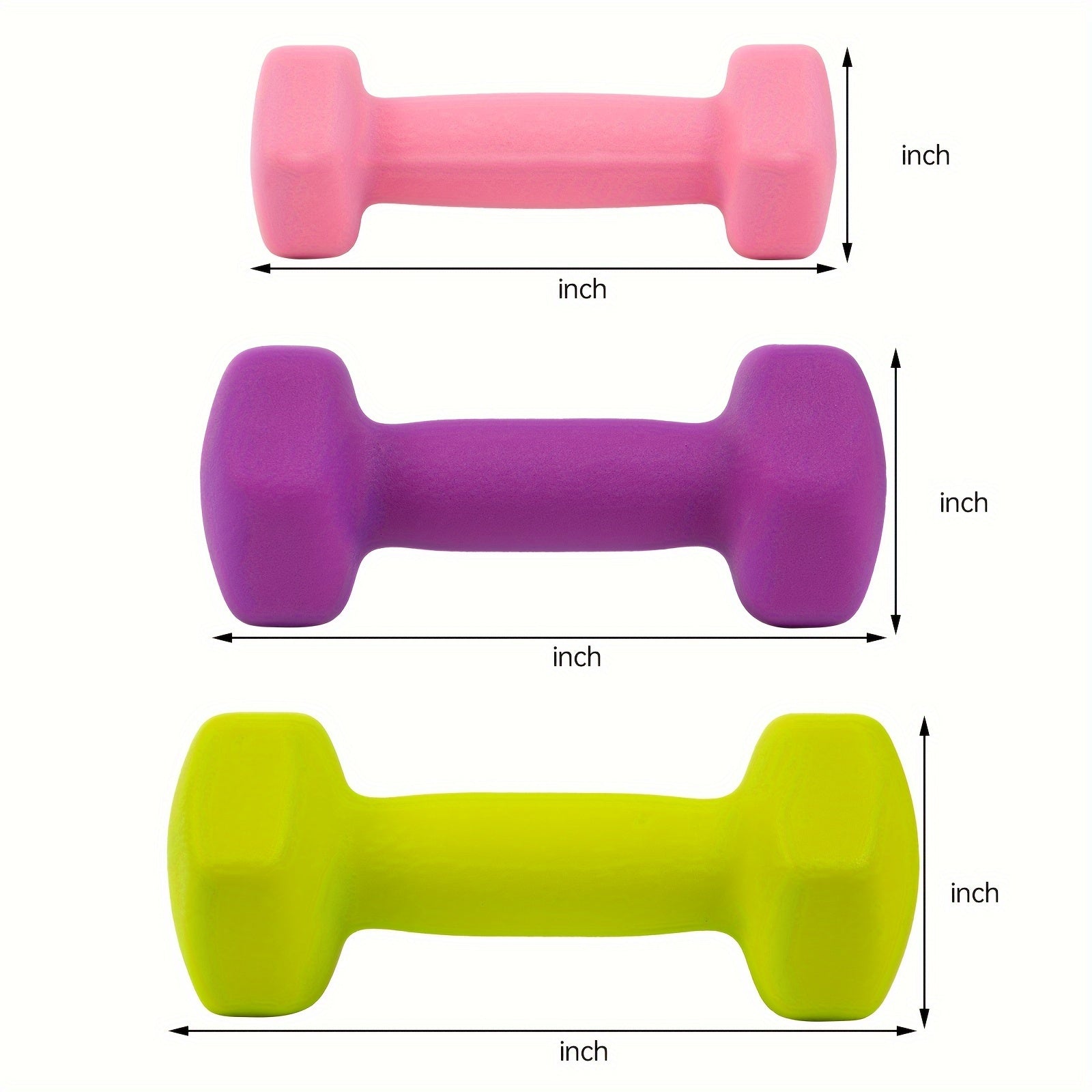 Non-Slip Neoprene Dumbbells with Colorful Holder