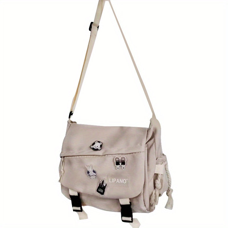 Men's Canvas Crossbody Bag, Spacious, Convenient for Laptop