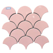 Gạch Mosaic vảy cá màu hồng men bóng GP-FT115PK - Daisan Mart