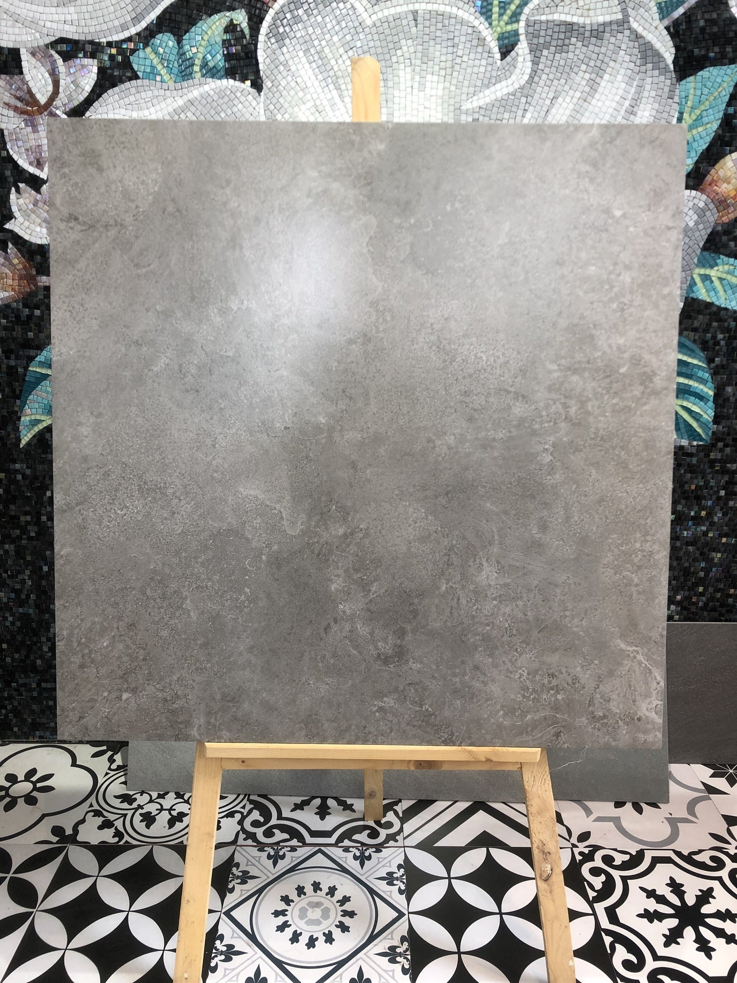 Vietnamese Tiles, Matte Gray Stone Bone Code 8806, Size 800x800mm (3 Pieces/box/1.92m2)