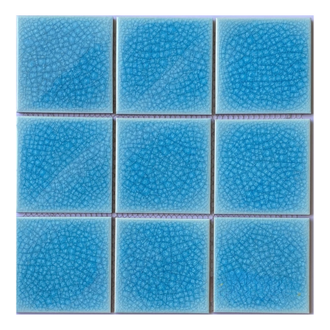Mosaic tile 100x100mm double crackle glaze blue MHG 1015