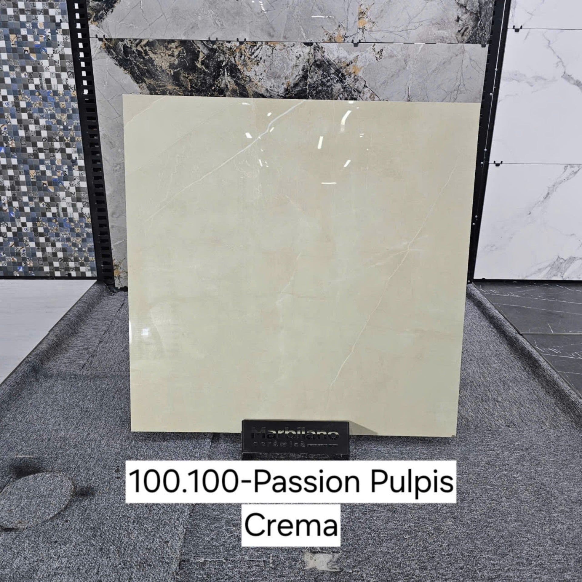 HIGH-CLASS IMPORTED INDIAN TILES 1000X1000 - Passion Pulpis Crema