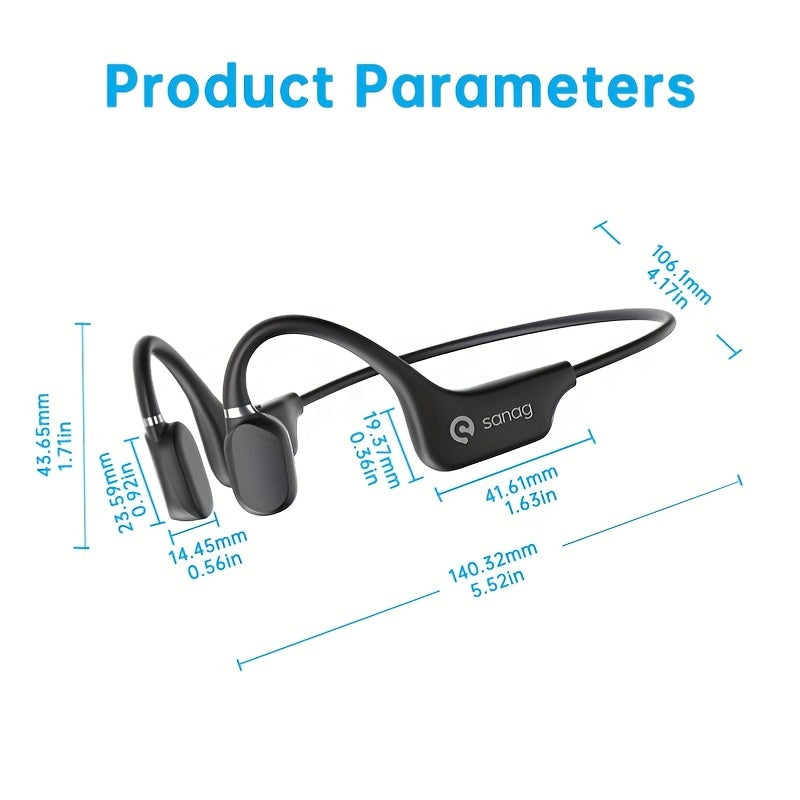 Sanag A5X True Bone Conduction Headphones - Targeting Shao Yin $100+ Bone Conduction - Daisan Mart