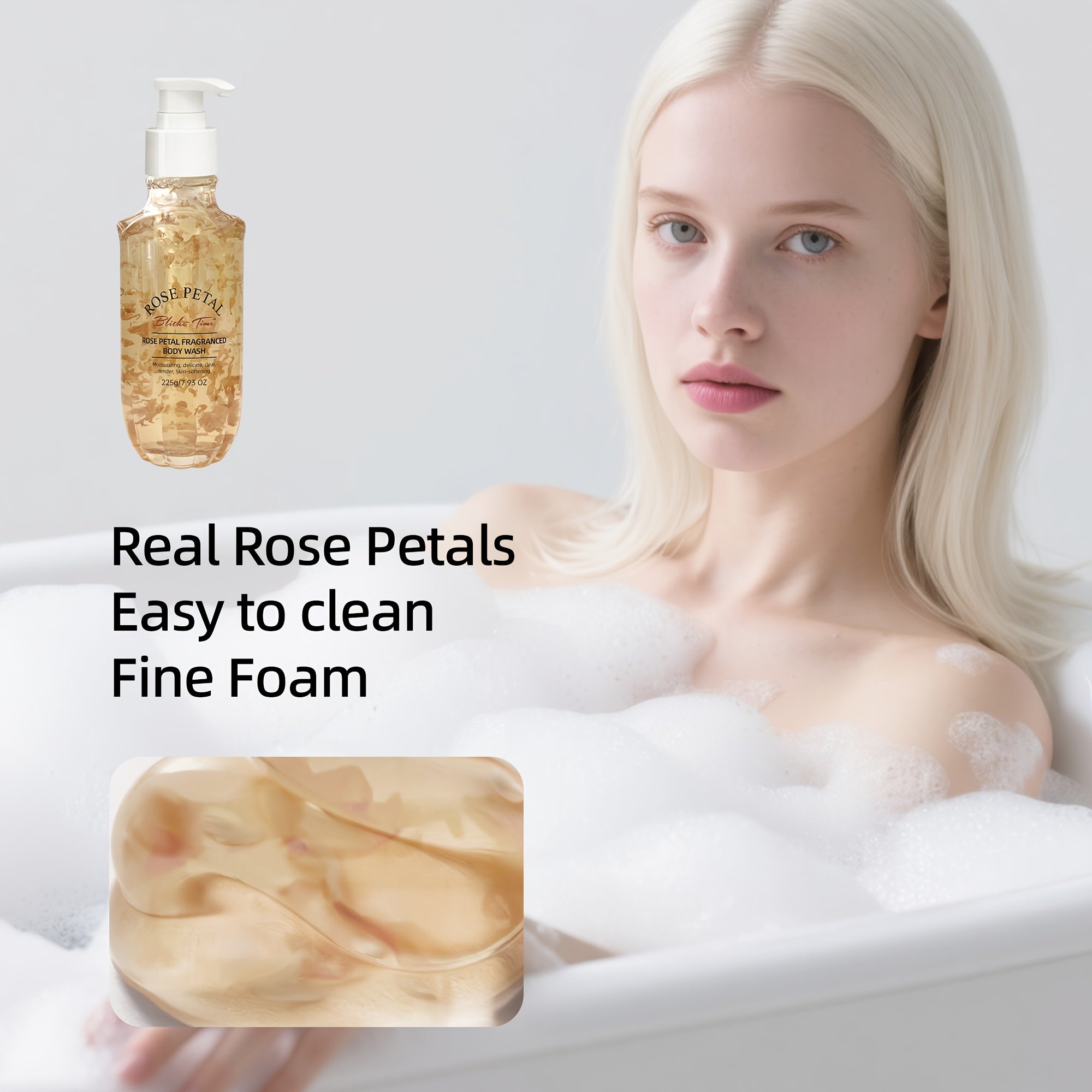 Set of 3 Gentle Rose Shower Gels