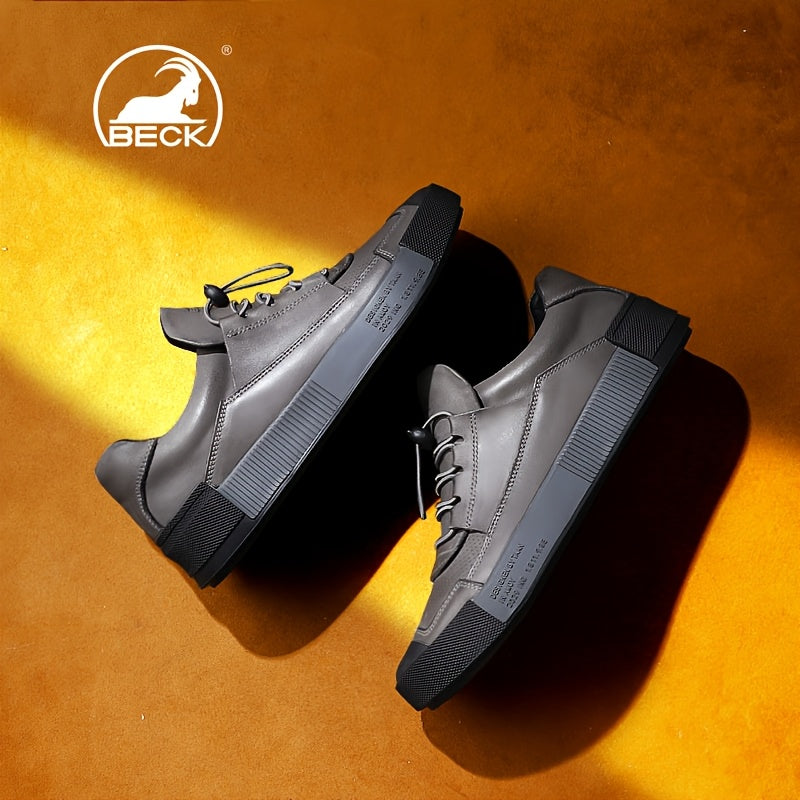 Elegant Men's Leather Shoes, Non-slip Sole, Soft