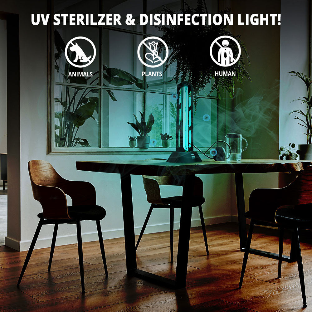 40W UV Light Sanitizer, Remote Control Sterilization Light Compact for Home Office Hotel Travel Use