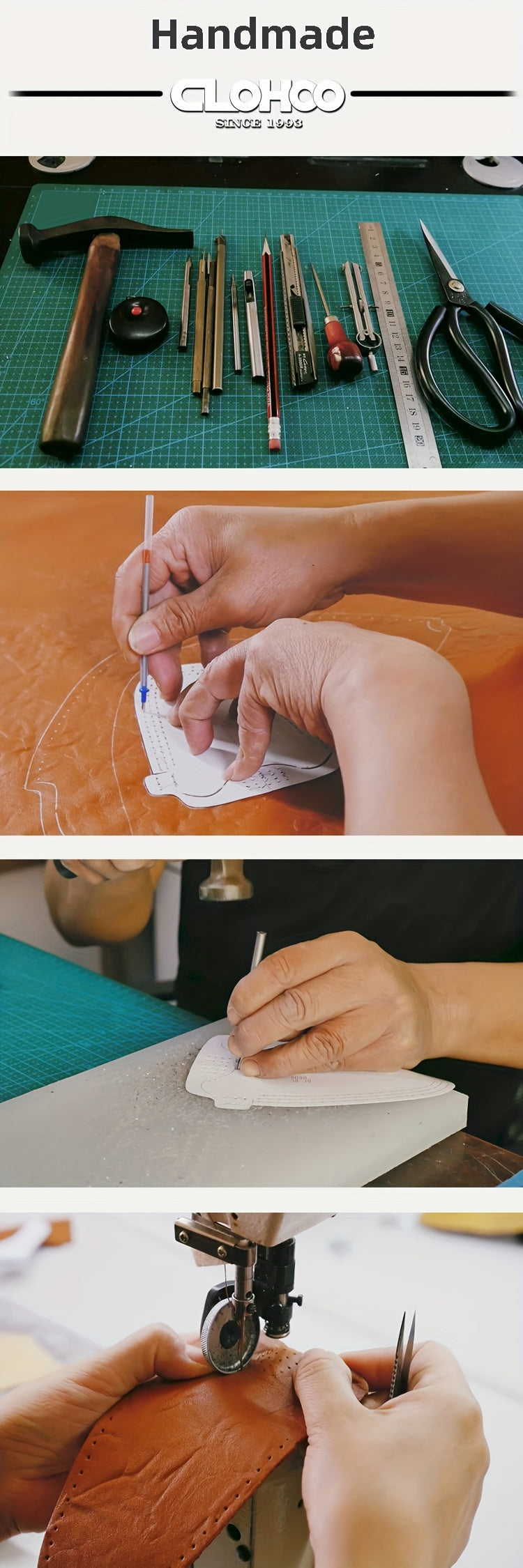 CLOHOO Men's Loafers, Elegant Cowhide, Anti-Slip