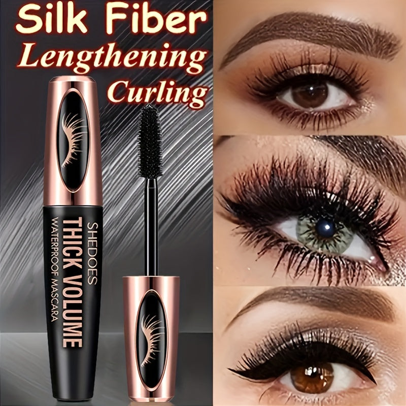 8D Silk Mascara Waterproof, Thick &amp; Curly Long Lasting