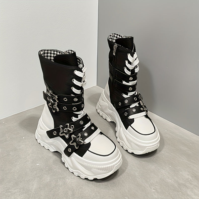 Women's High-Top Thick-Soled Shoes - Diverse Fashion Styles