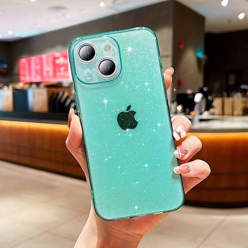 Ultra-thin, flexible, shockproof glitter iPhone case