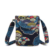 Vintage Women's Crossbody Bag with Ethnic Floral Pattern
