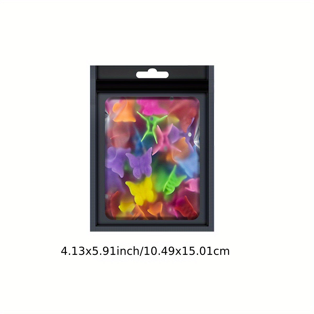 [Holographic Zipper Lock Bags] 100-Pack Holographic Zipper Lock Resealable Bags | Moisture-Proof Aluminum Foil Polyester Film Flat Transparent Window Pouch for Electronics/Jewelry/Cosmetics Organization, 4 Size Options, Non-f - Daisan Mart