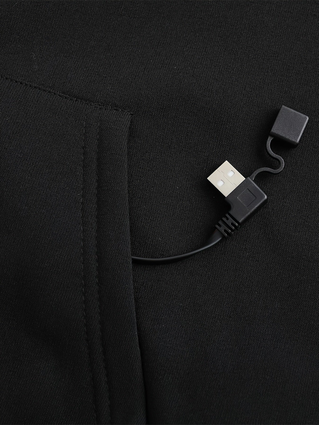 Áo Khoác Sưởi 7 Vùng USB, 3 Chế Độ Nhiệt, Túi Kangaroo