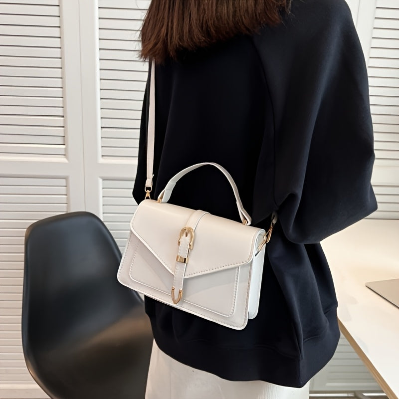 Túi Đeo Chéo Vuông Nhỏ Khóa Thắt Lưng Thanh Lịch