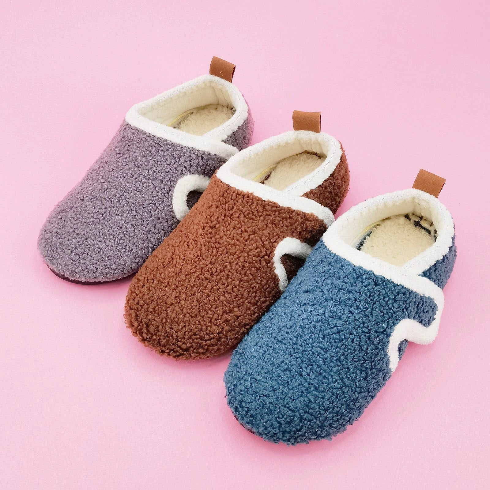 Cute Girls' Cotton Slippers - Warm, Anti-Slip