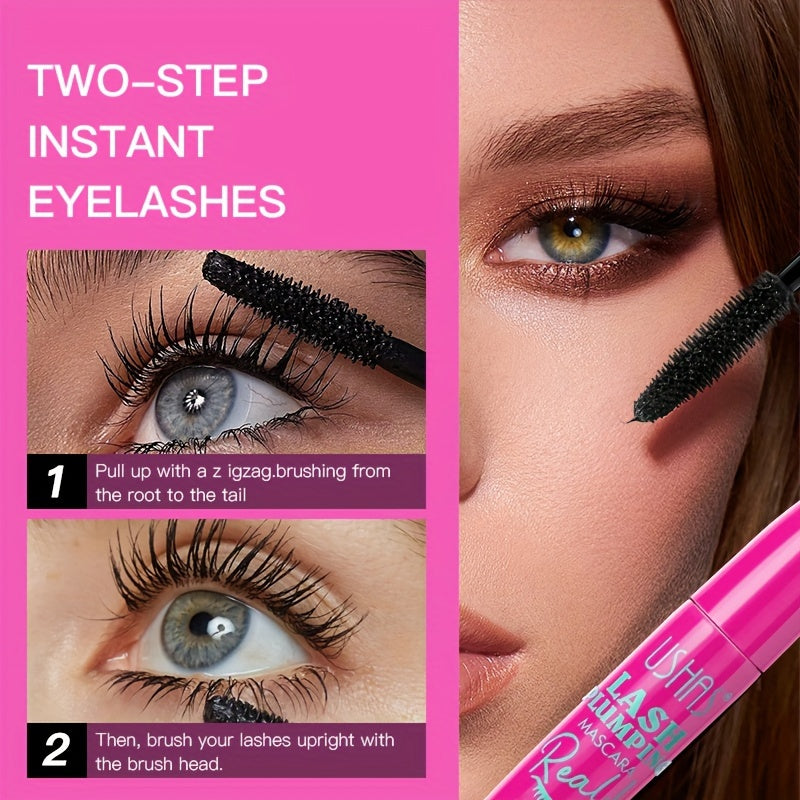 Ushas Mascara Thick &amp; Lengthening Lashes, Dark Black, 24h, Smudge-Proof