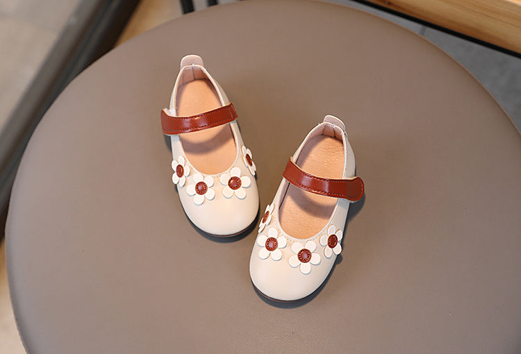 Giày Búp Bê Hoa 3D Siêu Nhẹ, Êm, Chống Trượt Cho Bé