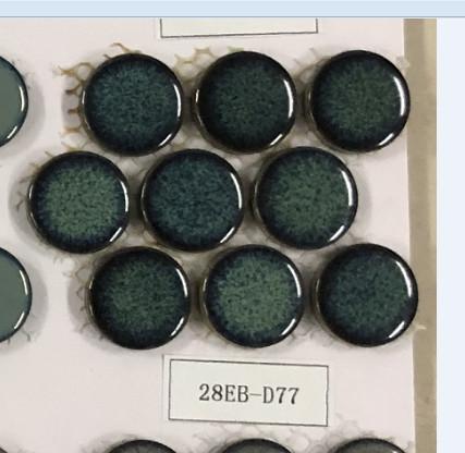 Cracked glaze round marble mosaic tile 28eb-d77