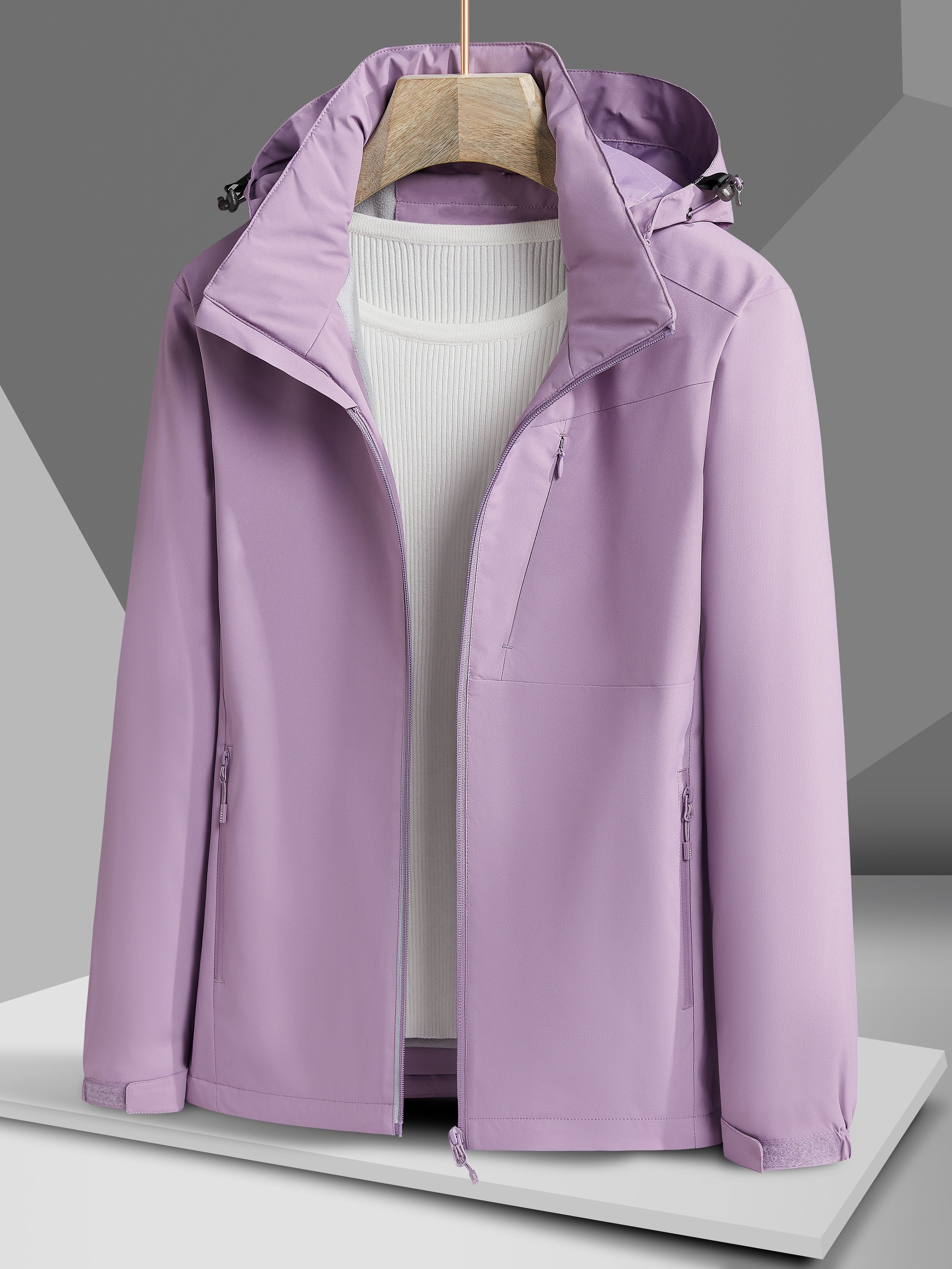 Women's Autumn Winter Windproof Fleece Lined Sports Jacket