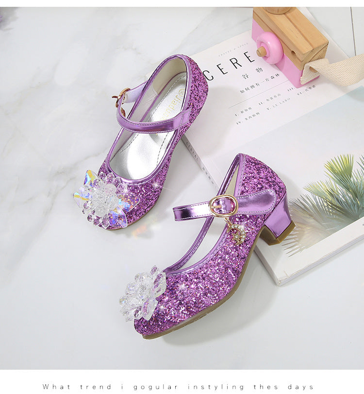 Elsa High Heels Sparkling Floral Feminine Party Shoes