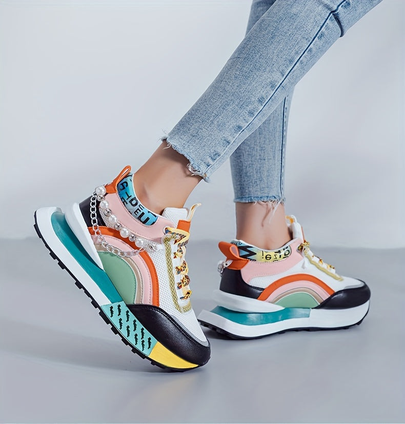 Giày Sneaker Nữ Zhongbang Lấp Lánh Năng Động Cá Tính